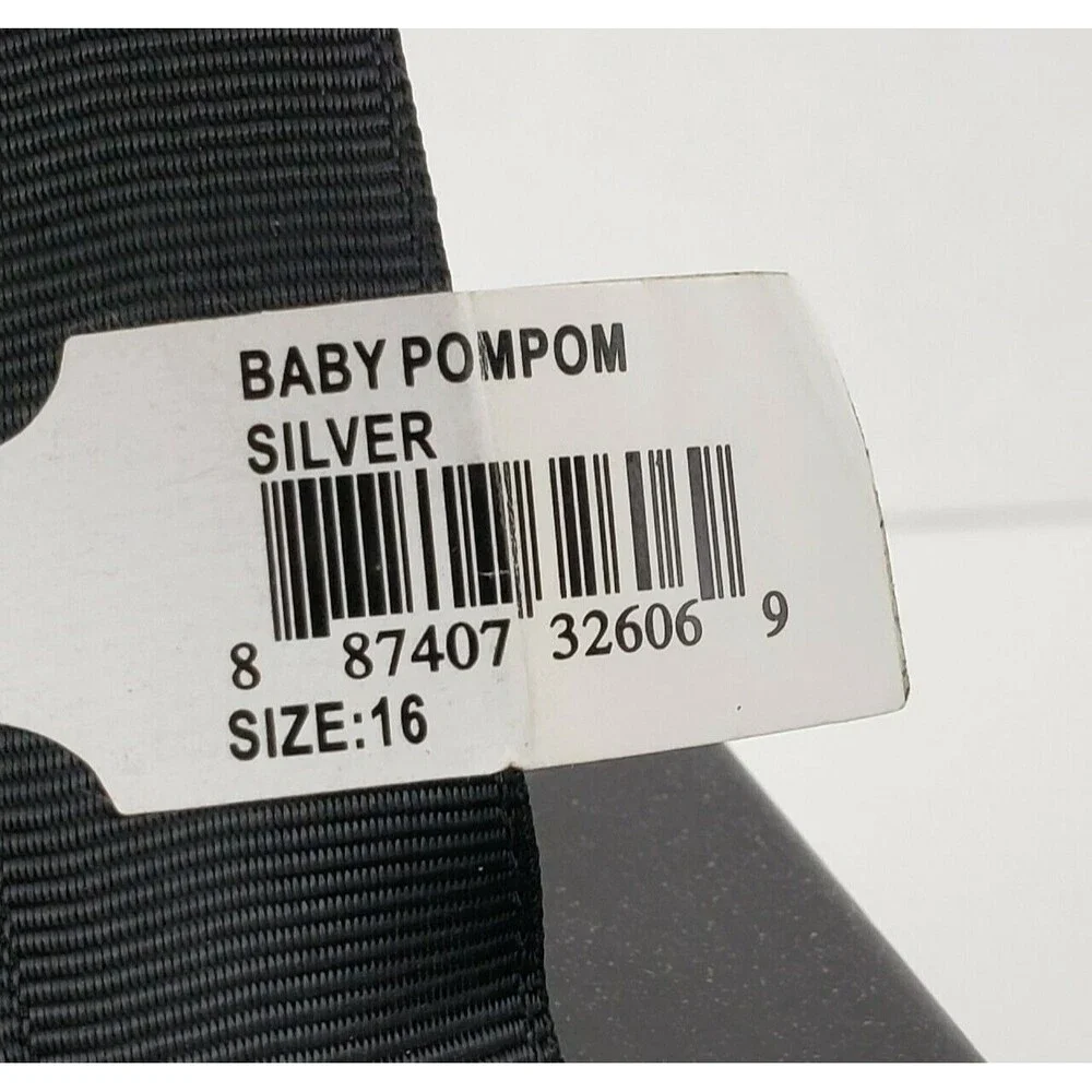 ASH KIDS Baby Pompom Shoes in Silver INFANT BABY 3-6 Month Size 16